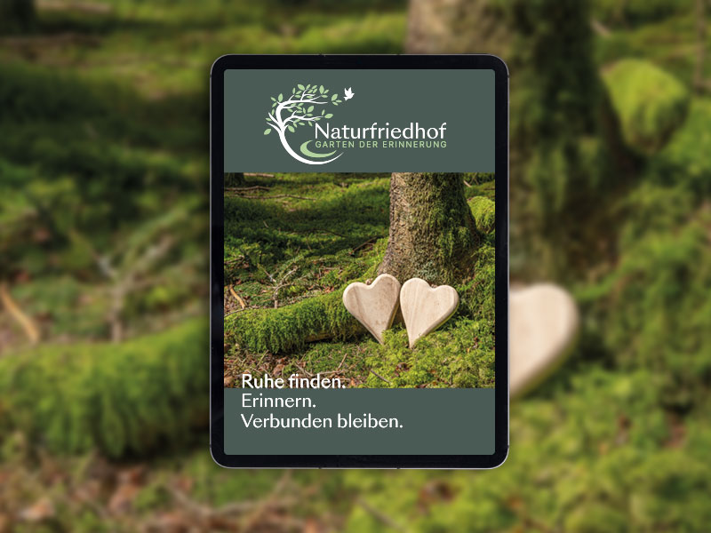 Naturfriedhof: Branding und Markenberatung | Logo | Konzeption | Corporate Identity und Design | Gestaltung von Geschäftsunterlagen | Website